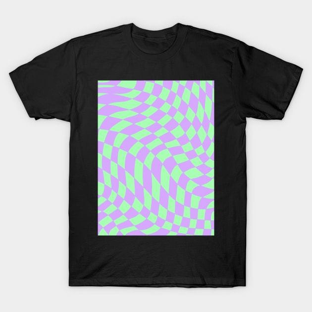 Warped Checkerboard T-Shirt by Velvet Earth